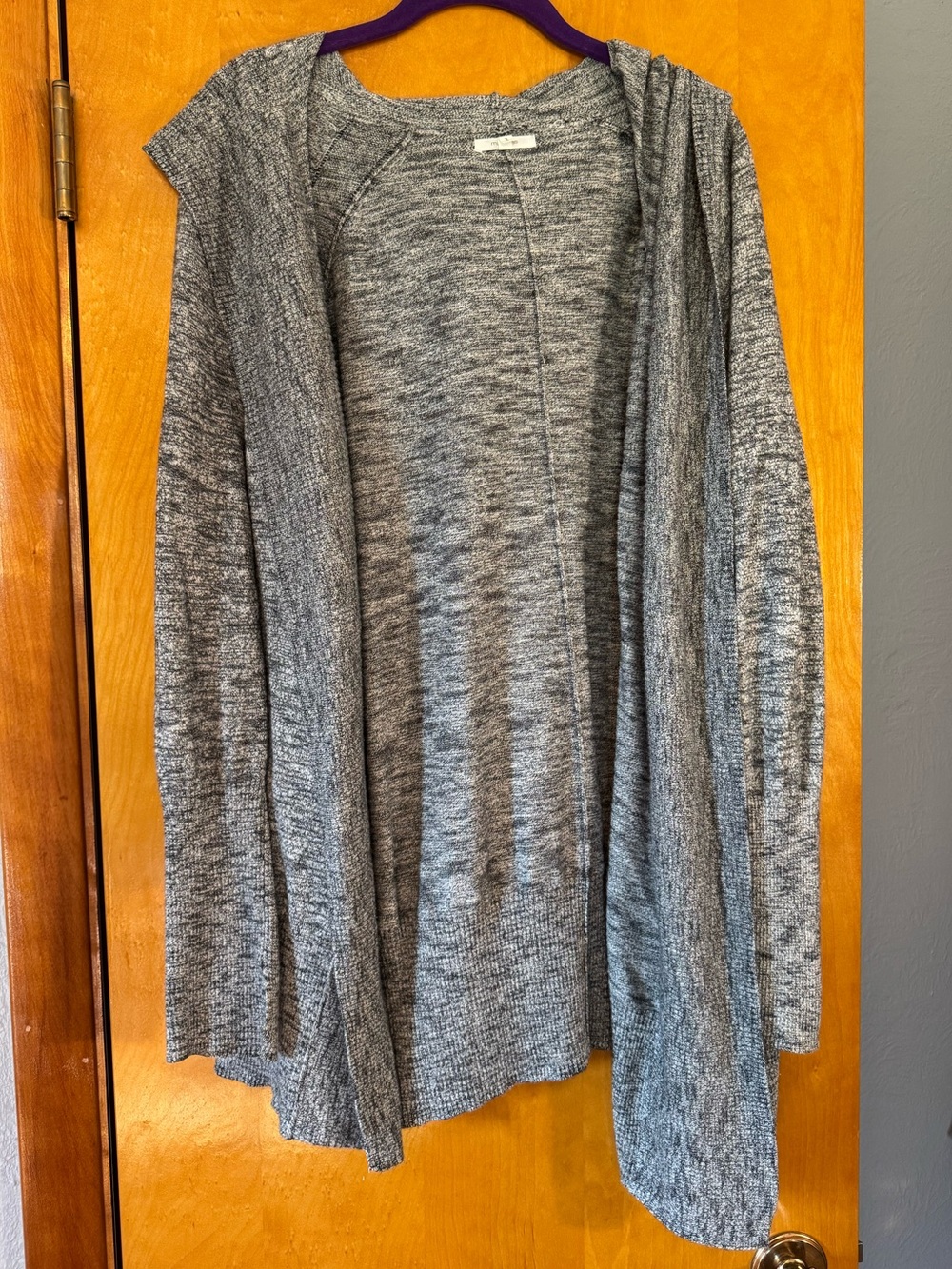 Maurices Heather Gray Open-Front Lightweight Cardigan